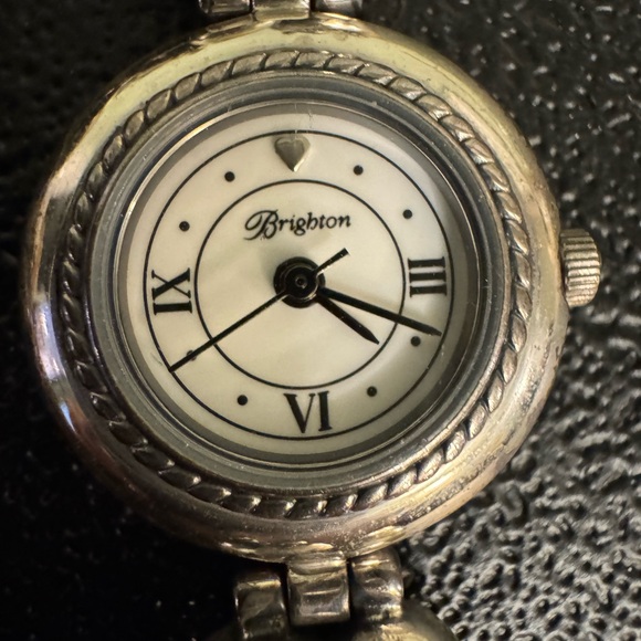 Brighton Silver Victoria Women's Watch with Floral Design and Toggle Closure - Picture 6 of 8